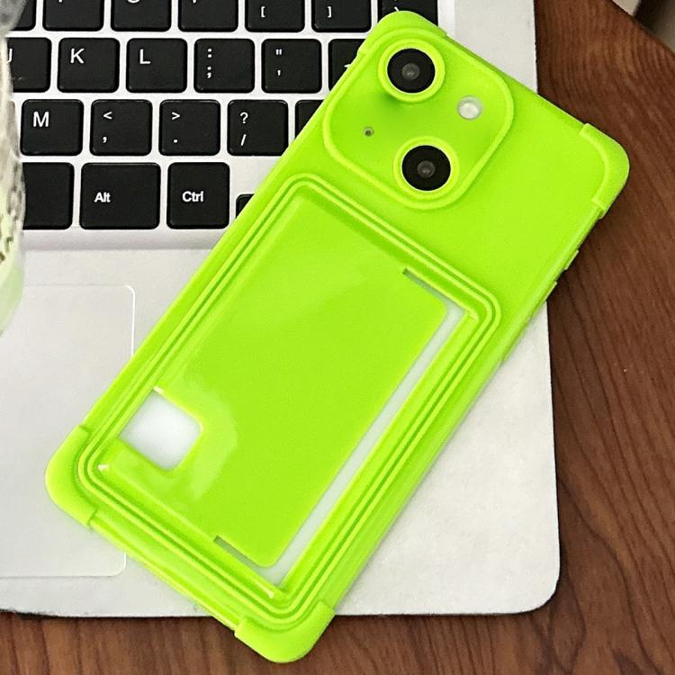 For iPhone 14 Macaron Color Side Card Slot TPU Phone Case