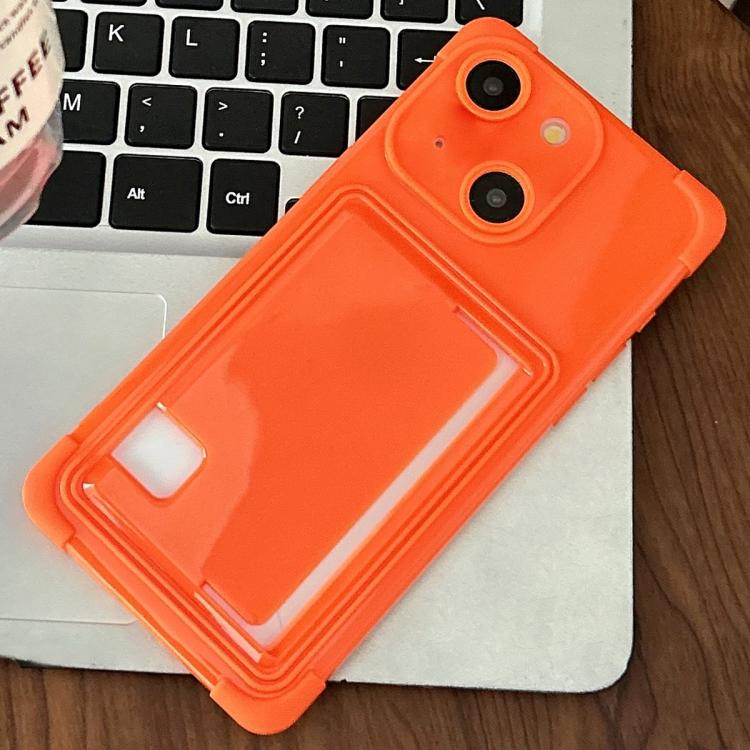 For iPhone 15 Macaron Color Side Card Slot TPU Phone Case