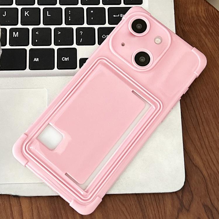For iPhone 15 Macaron Color Side Card Slot TPU Phone Case