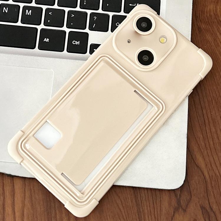 For iPhone 15 Plus Macaron Color Side Card Slot TPU Phone Case