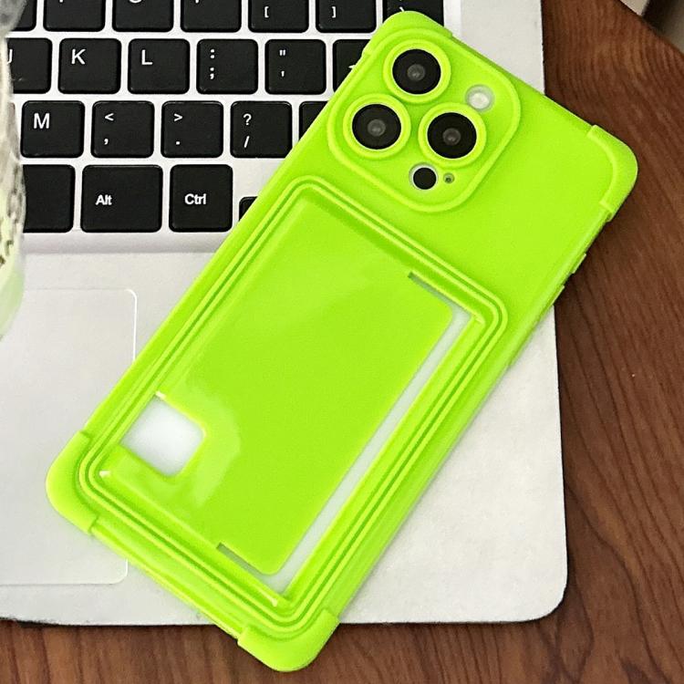 For iPhone 15 Pro Macaron Color Side Card Slot TPU Phone Case