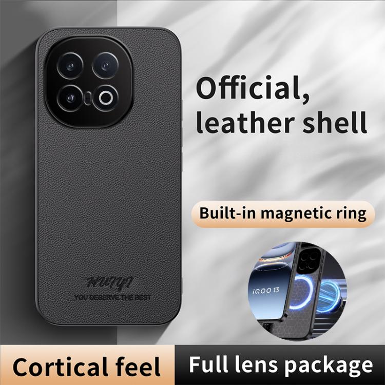 For vivo iQOO 13 HUIYI Leather Magnetic Phone Case
