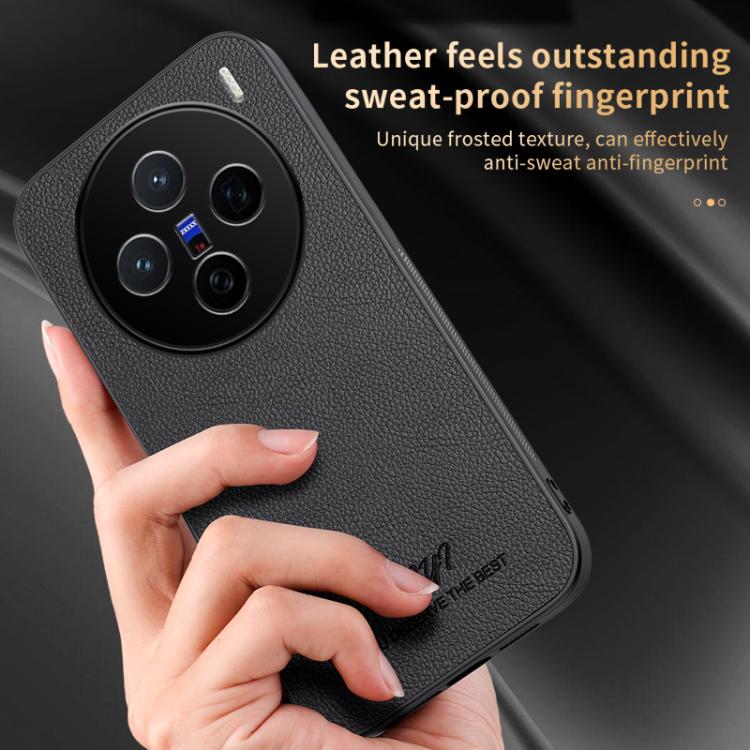 For vivo X200 HUIYI Leather Magnetic Phone Case