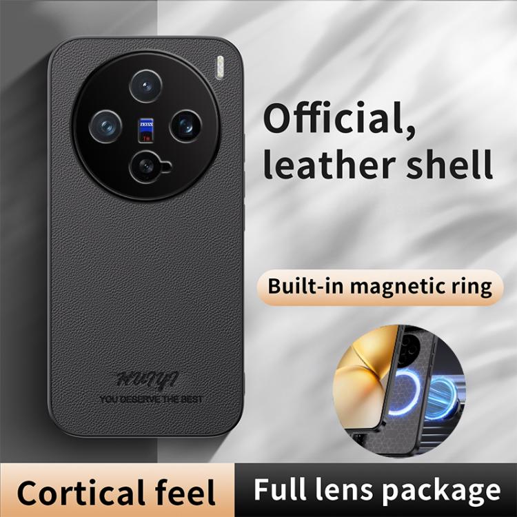 For vivo X200 Pro mini HUIYI Leather Magnetic Phone Case
