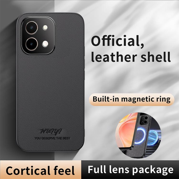 For vivo Y28 4G HUIYI Leather Magnetic Phone Case