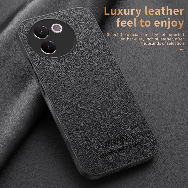 For vivo V30e HUIYI Leather Magnetic Phone Case