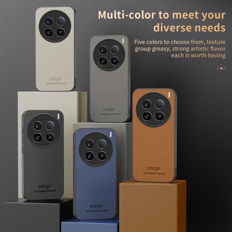 For vivo X100 Ultra HUIYI Leather Magnetic Phone Case