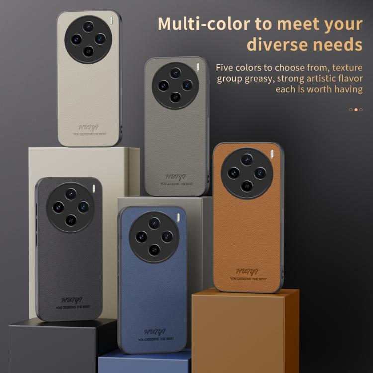 For vivo X100s HUIYI Leather Magnetic Phone Case