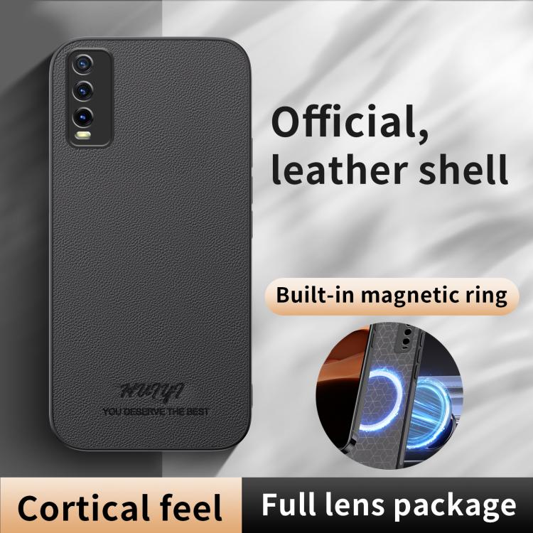 For vivo Y30 HUIYI Leather Magnetic Phone Case