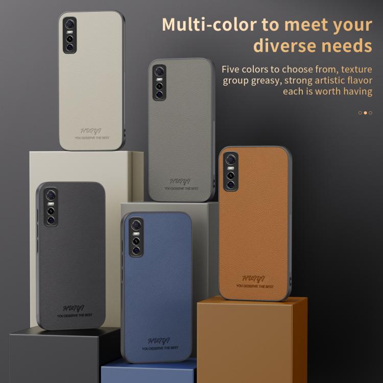 For vivo Y73s HUIYI Leather Magnetic Phone Case
