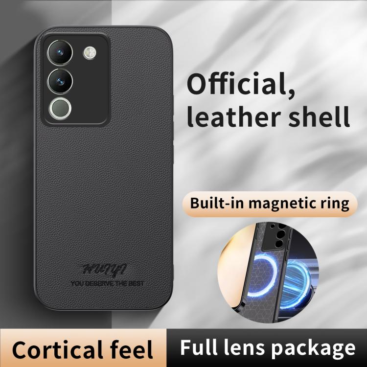 For vivo Y200 HUIYI Leather Magnetic Phone Case