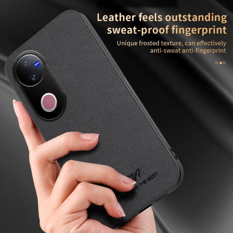 For vivo V50 HUIYI Leather Magnetic Phone Case