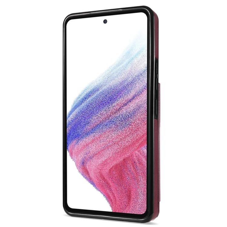 For Samsung Galaxy A52 4G / 5G / A52s 5G Rhombic Dual Buckle Card Slots Phone Case with Lanyard