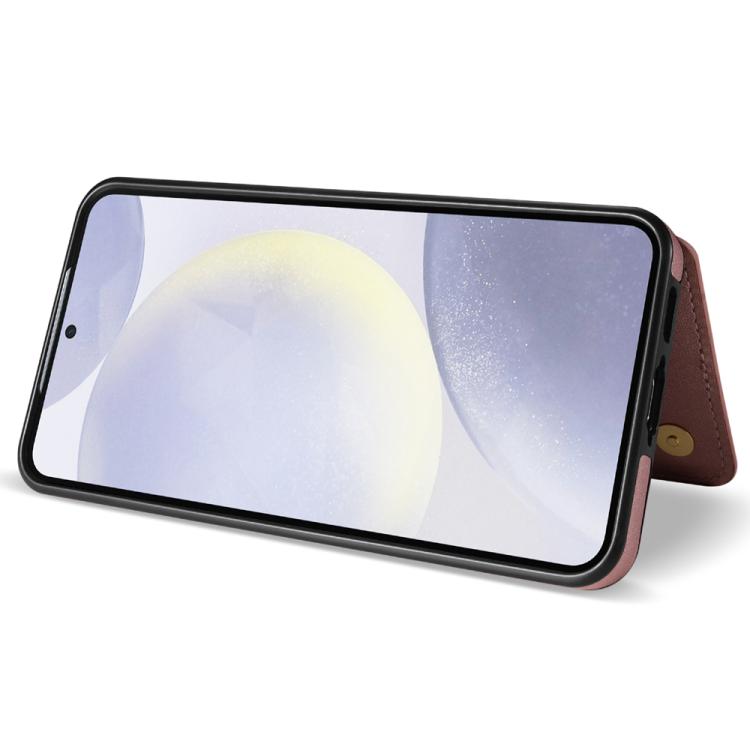 For Samsung Galaxy S23 5G Rhombic Dual Buckle Card Slots Phone Case with Lanyard