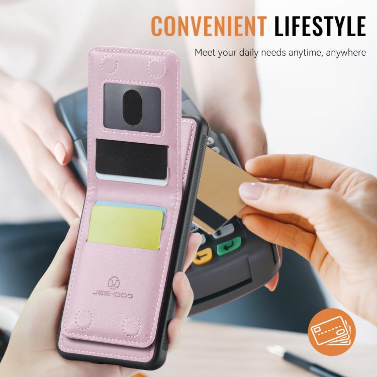 For Google Pixel 9 Pro XL JEEHOOD J06 British Style RFID MagSafe Card Bag PU Phone Case