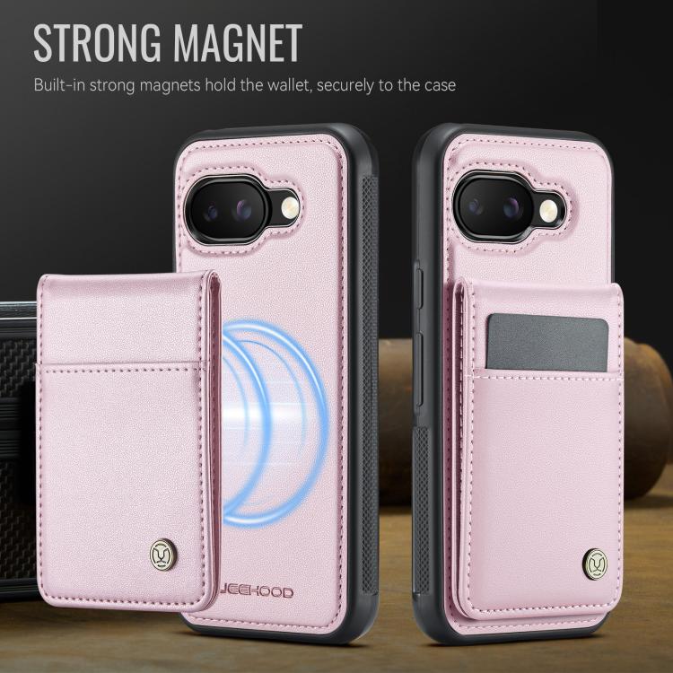 For Google Pixel 9a JEEHOOD J06 British Style RFID MagSafe Card Bag PU Phone Case