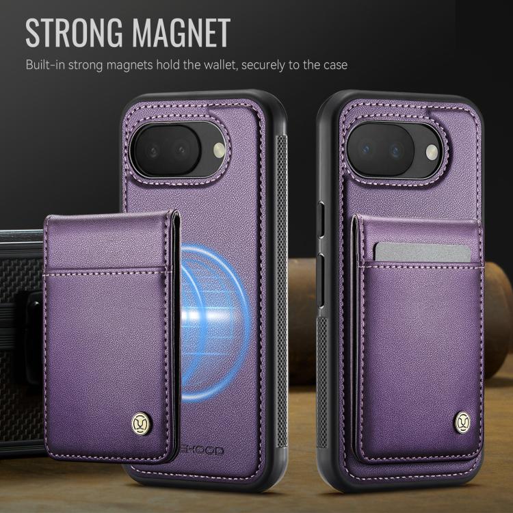 For Google Pixel 10a JEEHOOD J06 British Style RFID MagSafe Card Bag PU Phone Case