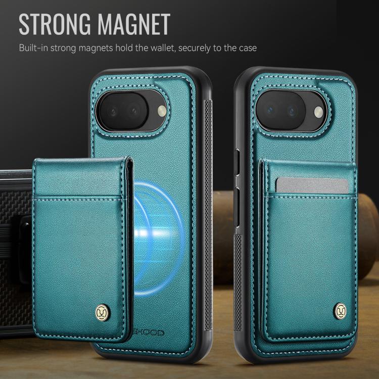 For Google Pixel 10a JEEHOOD J06 British Style RFID MagSafe Card Bag PU Phone Case