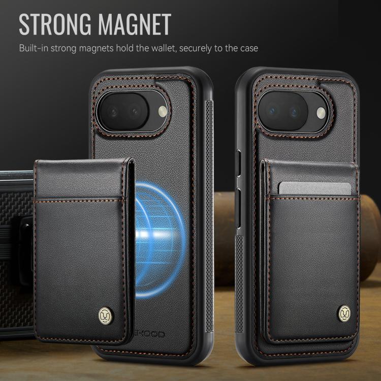 For Google Pixel 10a JEEHOOD J06 British Style RFID MagSafe Card Bag PU Phone Case