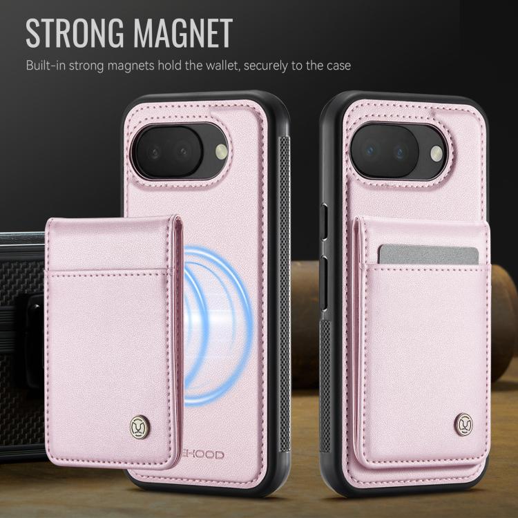 For Google Pixel 10a JEEHOOD J06 British Style RFID MagSafe Card Bag PU Phone Case