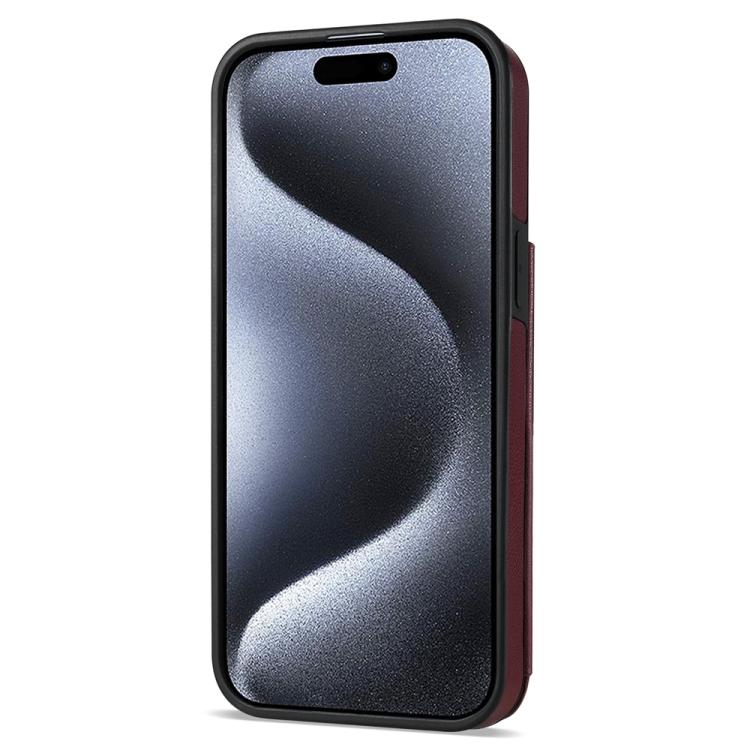 For iPhone 11 Rhombic Dual Buckle Card Slots Phone Case with Lanyard