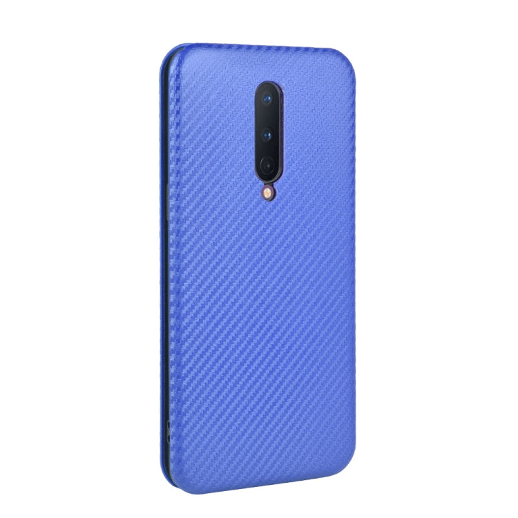 For OnePlus 8 Carbon Fiber Texture Horizontal Flip TPU + PC + PU Leather Case with Card Slot