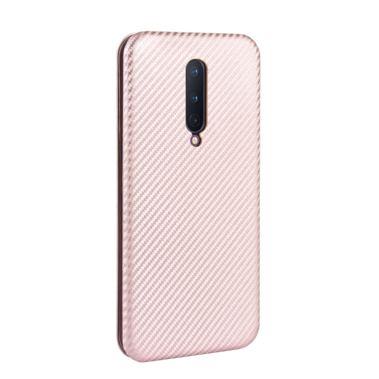 For OnePlus 8 Carbon Fiber Texture Horizontal Flip TPU + PC + PU Leather Case with Card Slot