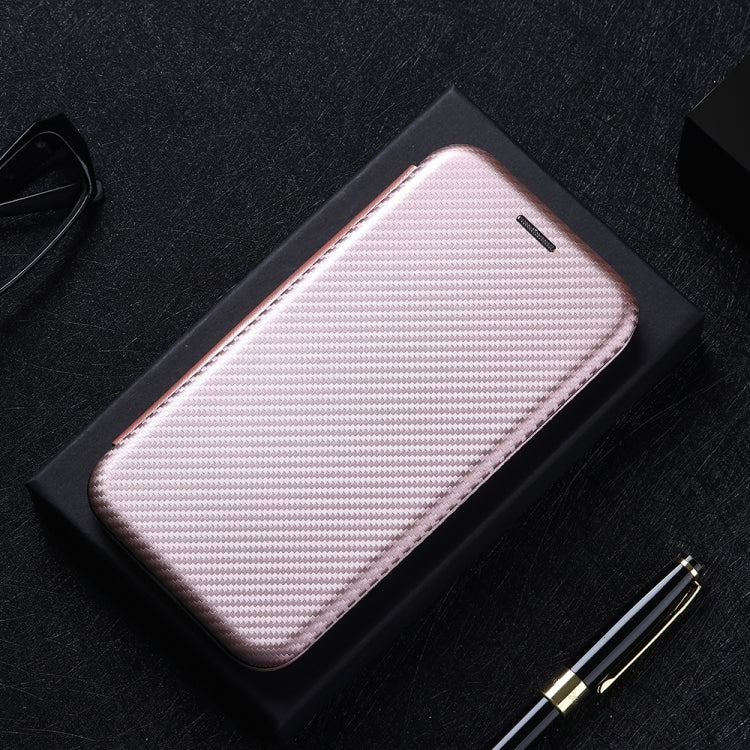 For OnePlus 8 Carbon Fiber Texture Horizontal Flip TPU + PC + PU Leather Case with Card Slot