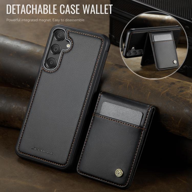 For Samsung Galaxy A15 JEEHOOD J06 British Style RFID MagSafe Card Bag PU Phone Case