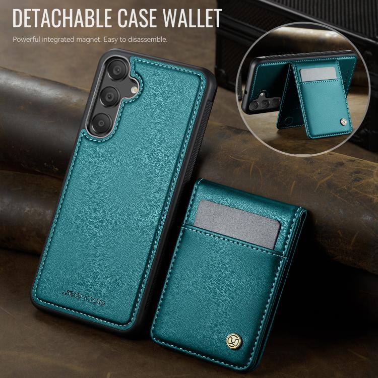 For Samsung Galaxy A16 5G JEEHOOD J06 British Style RFID MagSafe Card Bag PU Phone Case