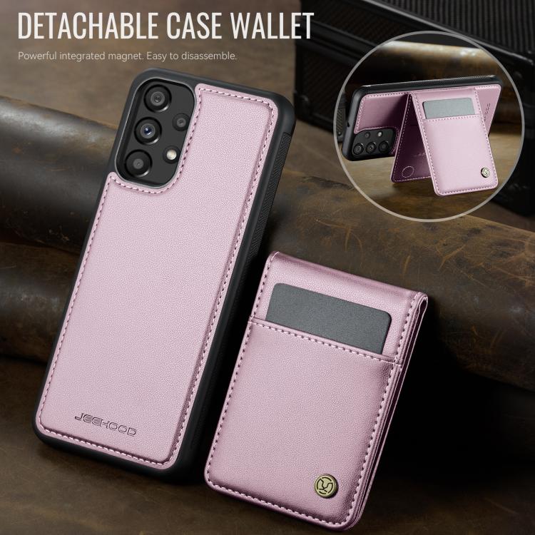 For Samsung Galaxy A23 4G / 5G JEEHOOD J06 British Style RFID MagSafe Card Bag PU Phone Case