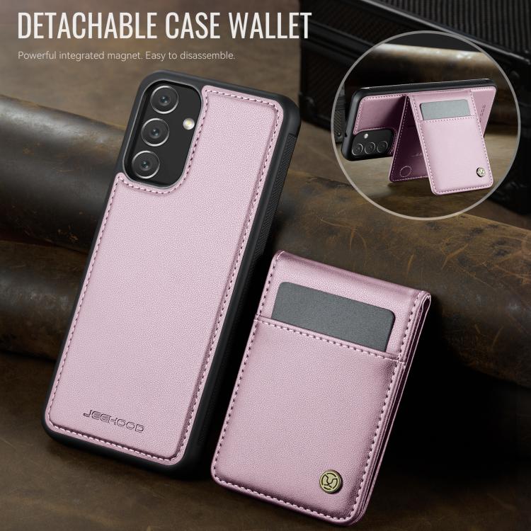 For Samsung Galaxy A34 5G JEEHOOD J06 British Style RFID MagSafe Card Bag PU Phone Case