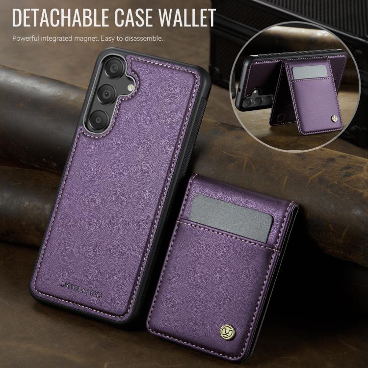 For Samsung Galaxy A35 JEEHOOD J06 British Style RFID MagSafe Card Bag PU Phone Case