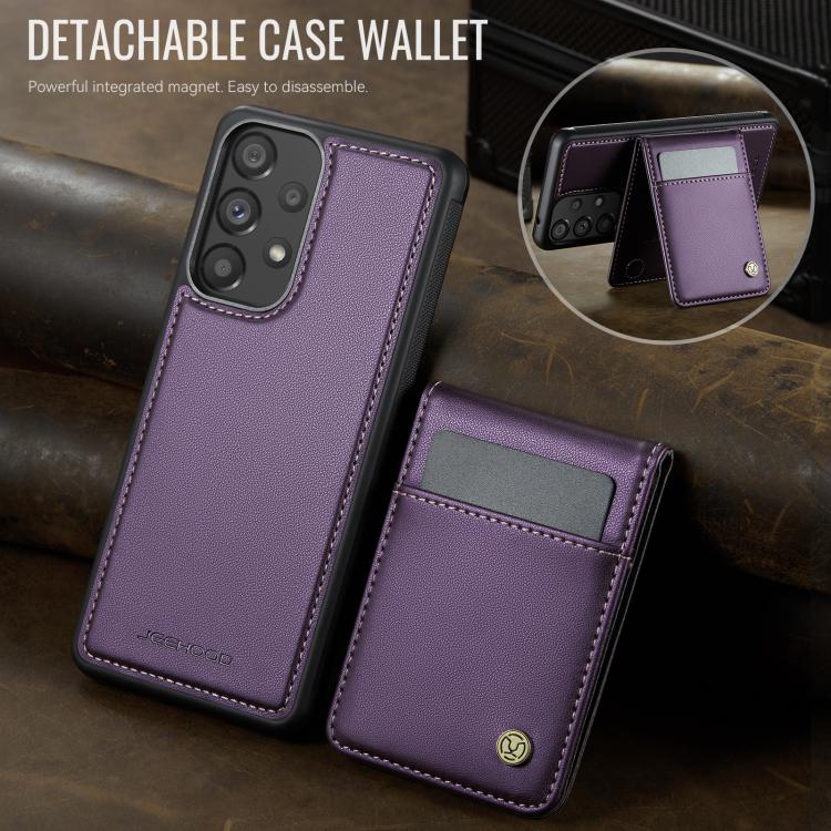 For Samsung Galaxy A53 5G JEEHOOD J06 British Style RFID MagSafe Card Bag PU Phone Case