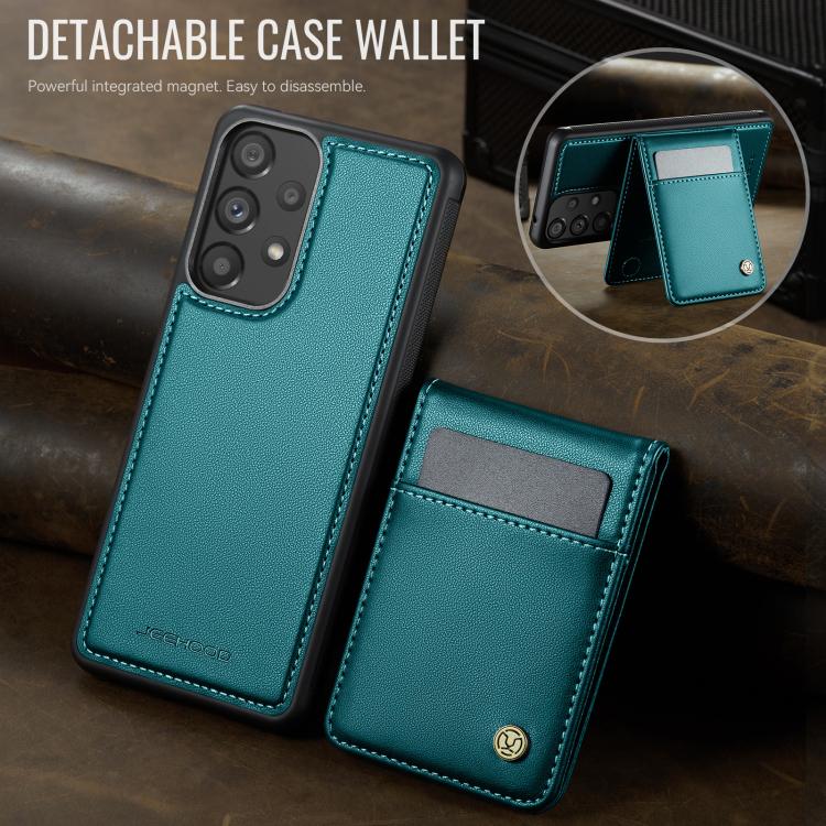 For Samsung Galaxy A53 5G JEEHOOD J06 British Style RFID MagSafe Card Bag PU Phone Case