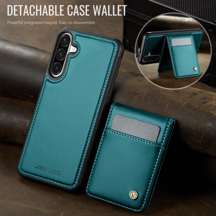 For Samsung Galaxy A36 JEEHOOD J06 British Style RFID MagSafe Card Bag PU Phone Case