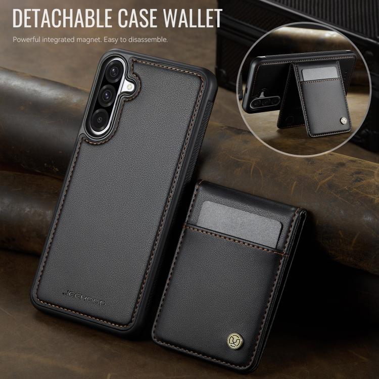 For Samsung Galaxy A36 JEEHOOD J06 British Style RFID MagSafe Card Bag PU Phone Case