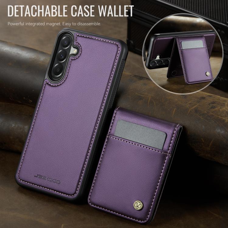 For Samsung Galaxy A37 5G JEEHOOD J06 British Style RFID MagSafe Card Bag PU Phone Case