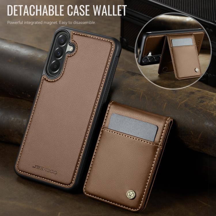 For Samsung Galaxy A37 5G JEEHOOD J06 British Style RFID MagSafe Card Bag PU Phone Case