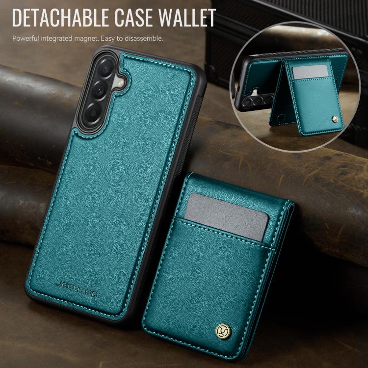 For Samsung Galaxy A37 5G JEEHOOD J06 British Style RFID MagSafe Card Bag PU Phone Case
