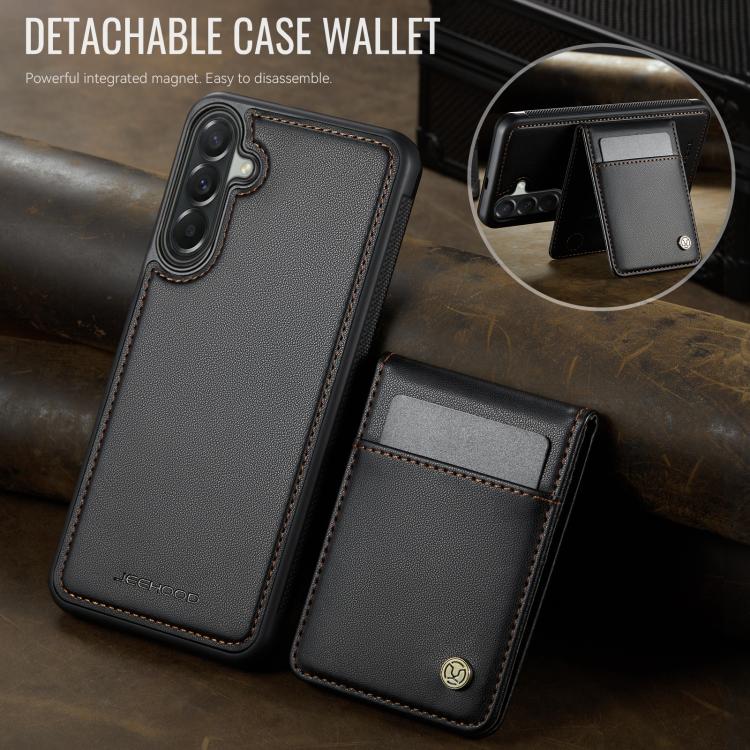 For Samsung Galaxy A37 5G JEEHOOD J06 British Style RFID MagSafe Card Bag PU Phone Case