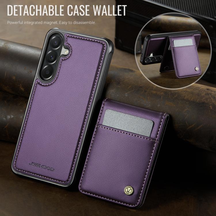 For Samsung Galaxy A57 5G JEEHOOD J06 British Style RFID MagSafe Card Bag PU Phone Case
