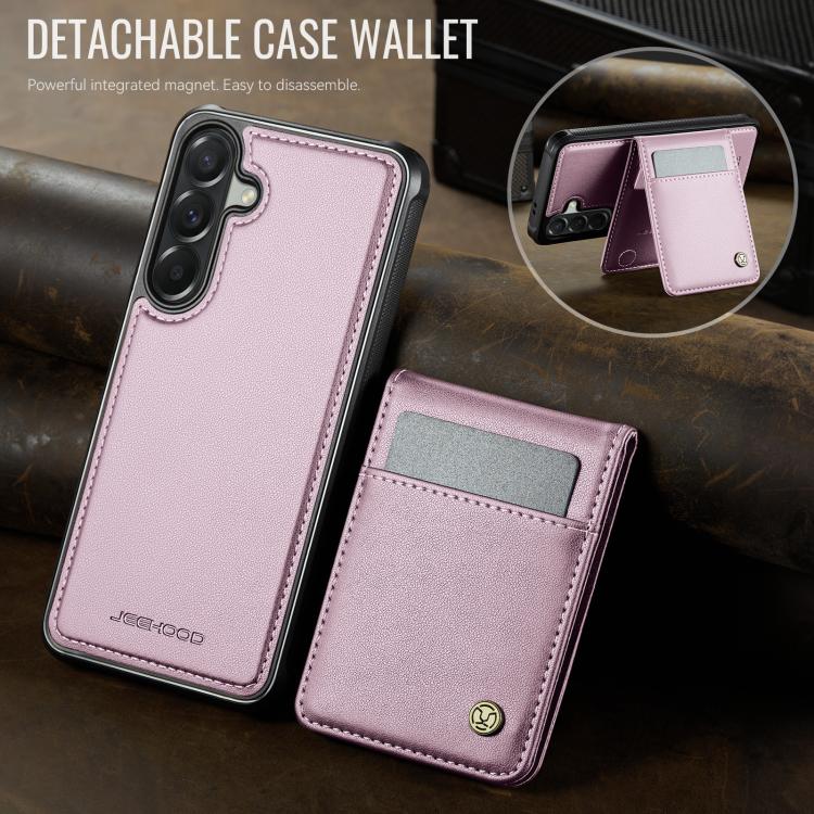 For Samsung Galaxy A57 5G JEEHOOD J06 British Style RFID MagSafe Card Bag PU Phone Case