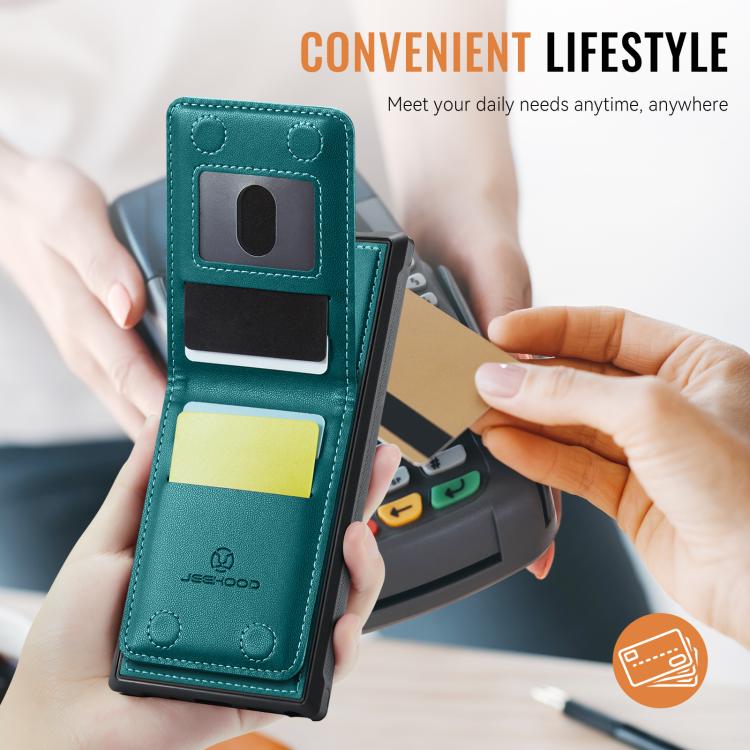 For Samsung Galaxy S26 Ultra 5G JEEHOOD J06 British Style RFID MagSafe Card Bag PU Phone Case