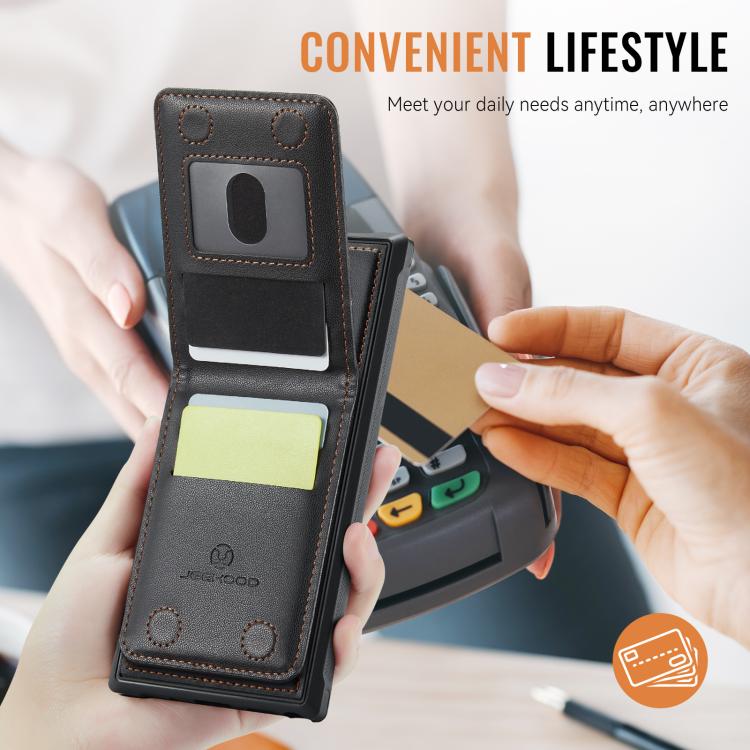 For Samsung Galaxy S26 Ultra 5G JEEHOOD J06 British Style RFID MagSafe Card Bag PU Phone Case