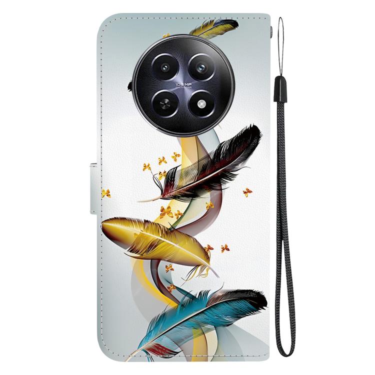 For Realme 12 5G Crystal Texture Colored Drawing Leather Phone Case