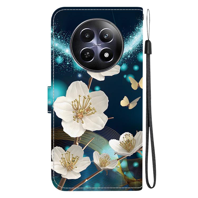 For Realme 12 5G Crystal Texture Colored Drawing Leather Phone Case