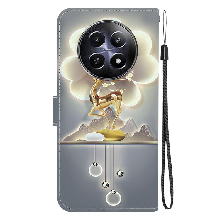 For Realme 12 5G Crystal Texture Colored Drawing Leather Phone Case