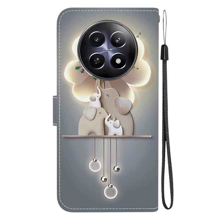 For Realme 12 5G Crystal Texture Colored Drawing Leather Phone Case