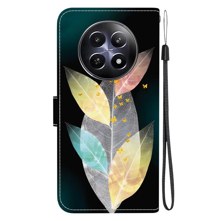 For Realme 12 5G Crystal Texture Colored Drawing Leather Phone Case